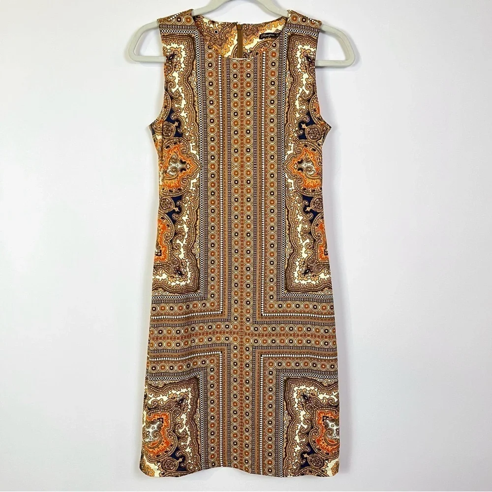 J. McLaughlin Catalina Cloth Bohemian Sleeveless Dress Paisley Print